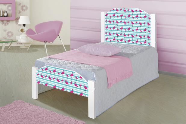 Cama Solteiro Juvenil Flamingo com Colchão - Casah Menor preço em Cama Solteiro Juvenil Flamingo com Colchão - Casah