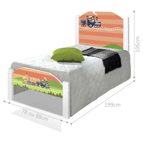 Cama Solteiro Juvenil Trenzinho com Colchão - Casah Menor preço em Cama Solteiro Juvenil Trenzinho com Colchão - Casah