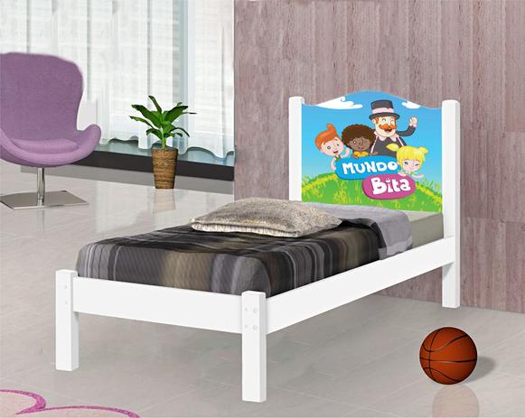 Cama Solteiro Mundo De Bita Com Colchão, Cama Infantil - Moveis print Menor preço em Cama Solteiro Mundo De Bita Com Colchão, Cama Infantil - Moveis print