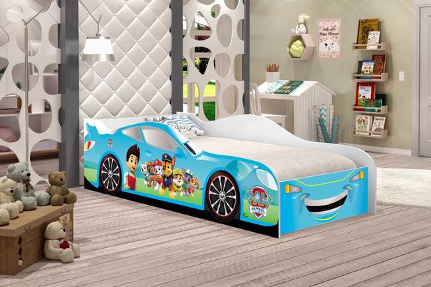 Cama Solteiro Patrulha Canina 2 Com Colchão, Quarto Infantil - Moveis Print Menor preço em Cama Solteiro Patrulha Canina 2 Com Colchão, Quarto Infantil - Moveis Print