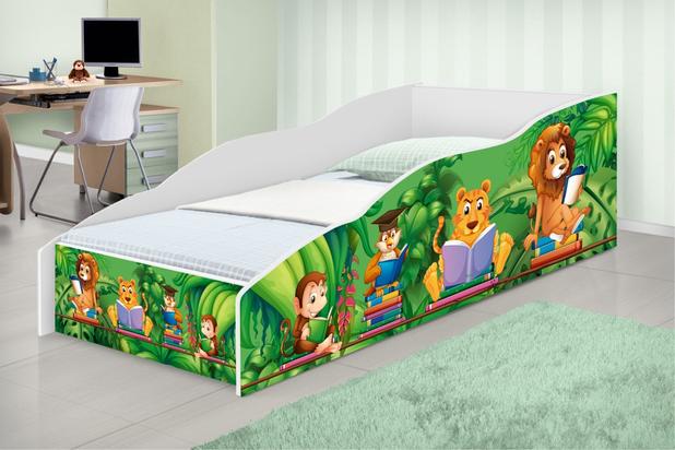 Cama Solteiro Play Escola da Selva com Colchão - Casah Menor preço em Cama Solteiro Play Escola da Selva com Colchão - Casah