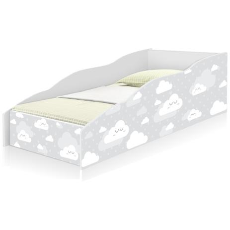 Cama Solteiro Play Nuvens Cinza - Casah Menor preço em Cama Solteiro Play Nuvens Cinza - Casah