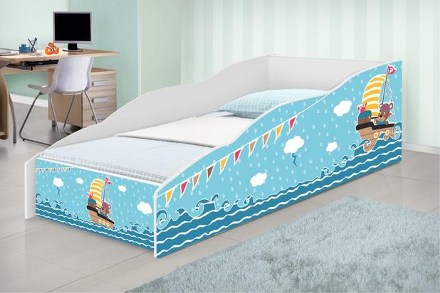 Cama Solteiro Play Piratinha com Colchão - Casah Menor preço em Cama Solteiro Play Piratinha com Colchão - Casah