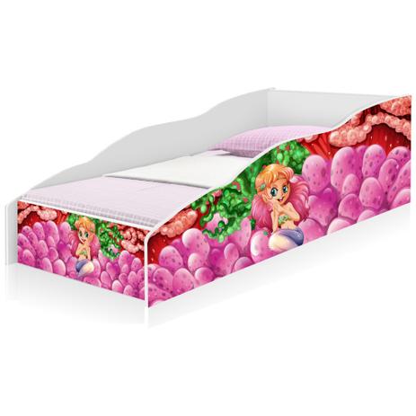 Cama Solteiro Play Sereia Rosa com Colchão - Casah Menor preço em Cama Solteiro Play Sereia Rosa com Colchão - Casah