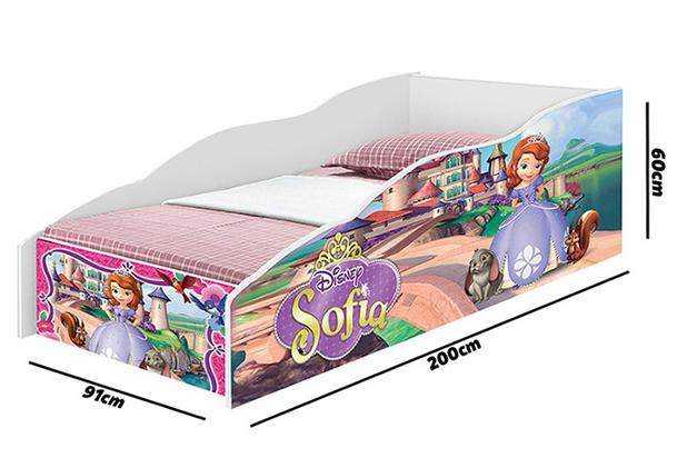 Cama Solteiro Princesa Sofia com colchão , quarto Infantil - Moveis print é boa?