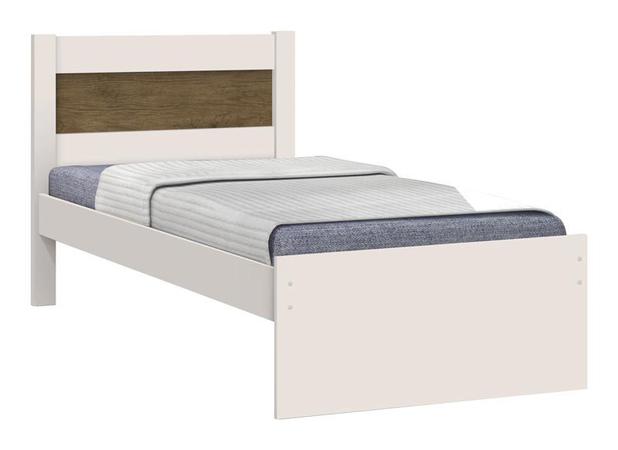 Cama Solteiro Prisma Off White com Jequitibá - JeA Móveis - JA Móveis Menor preço em Cama Solteiro Prisma Off White com Jequitibá - JeA Móveis - JA Móveis