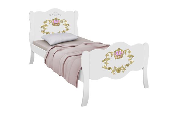 Cama Solteiro Provençal Charlotte Branco Adesivada - Divaloto Móveis Menor preço em Cama Solteiro Provençal Charlotte Branco Adesivada - Divaloto Móveis