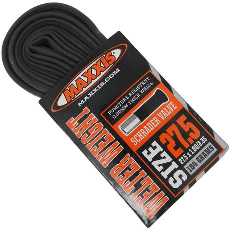 Câmara Maxxis Welter Weight 27.5x1.90/2.35 Válvula Americana Preto Menor preço em Câmara Maxxis Welter Weight 27.5x1.90/2.35 Válvula Americana Preto