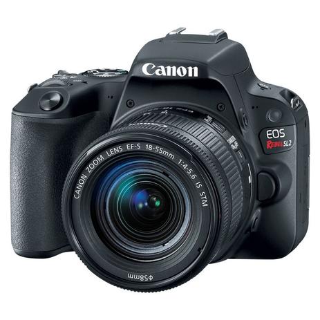 Câmera Canon SL2 Com Lente 18-55mm, 24,2mp, Full Hd, Wi-Fi Menor preço em Câmera Canon SL2 Com Lente 18-55mm, 24,2mp, Full Hd, Wi-Fi