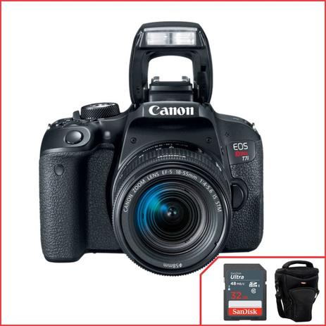 Camera Canon T7i com 18-55mm f/4-5.6 IS STM Menor preço em Camera Canon T7i com 18-55mm f/4-5.6 IS STM