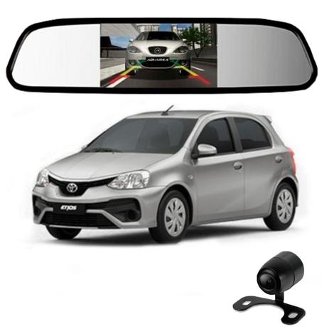 Camera De Re Espelho Retrovisor Com Tela Toyota Etios - Tomate Menor preço em Camera De Re Espelho Retrovisor Com Tela Toyota Etios - Tomate