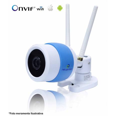 Câmera de Segurança IP Onvif Bullet Sem Fio Wifi Full HD 1080p, Grava em Cartão SD, Uso Externo - Newprotec Menor preço em Câmera de Segurança IP Onvif Bullet Sem Fio Wifi Full HD 1080p, Grava em Cartão SD, Uso Externo - Newprotec