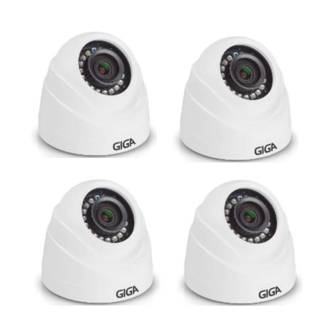 Câmera Dome Hd 720p IR 20m 2.6mm Giga Gs0019 Giga - 4 Pçs Menor preço em Câmera Dome Hd 720p IR 20m 2.6mm Giga Gs0019 Giga - 4 Pçs