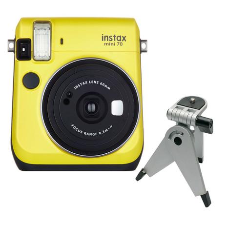 Câmera Instantânea FujiFilm Instax Mini 70 Amarela + Tripé com cabeça móvel Menor preço em Câmera Instantânea FujiFilm Instax Mini 70 Amarela + Tripé com cabeça móvel