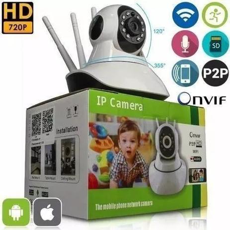 Câmera Ip Onvif 3 Antenas Menor preço em Câmera Ip Onvif 3 Antenas