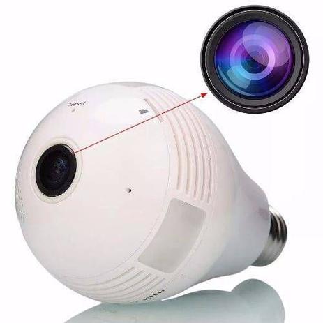 Camera Ip Seguraca Lampada Panoramica Espia - Vr camera Menor preço em Camera Ip Seguraca Lampada Panoramica Espia - Vr camera