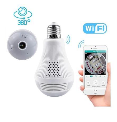 Câmera Ip Segurança Lâmpada Panorâmica Espiã Wi-fi - Store 7D Menor preço em Câmera Ip Segurança Lâmpada Panorâmica Espiã Wi-fi - Store 7D