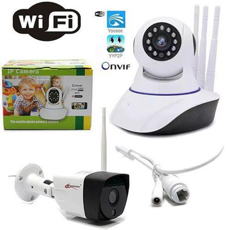 Câmera IP Wifi 3 Antenas Hd 720p App Onvif Noturna - zem Menor preço em Câmera IP Wifi 3 Antenas Hd 720p App Onvif Noturna - zem