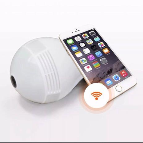 Camera Lampada Espia Panoramica Com Alta Definicao 360 Wifi Seguraca Ip Vr V380 - Abmidia Menor preço em Camera Lampada Espia Panoramica Com Alta Definicao 360 Wifi Seguraca Ip Vr V380 - Abmidia
