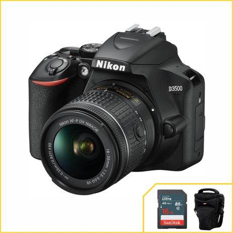 Câmera Nikon D3500 Kit 18-55mm 24.2MP Menor preço em Câmera Nikon D3500 Kit 18-55mm 24.2MP