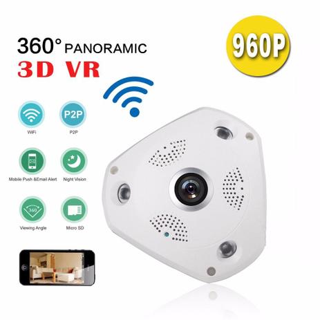 Câmera Panorâmica 360 Monitoramento Segurança 24h - Não requer DVR - Lojascast Menor preço em Câmera Panorâmica 360 Monitoramento Segurança 24h - Não requer DVR - Lojascast