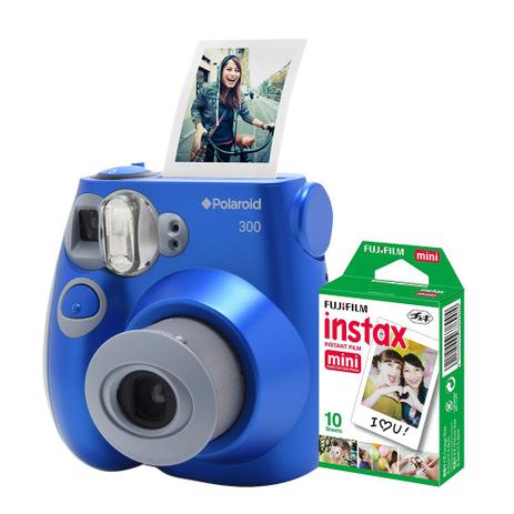 Câmera Polaroid instantânea PIC 300 Azul c/ filme 10 poses Menor preço em Câmera Polaroid instantânea PIC 300 Azul c/ filme 10 poses
