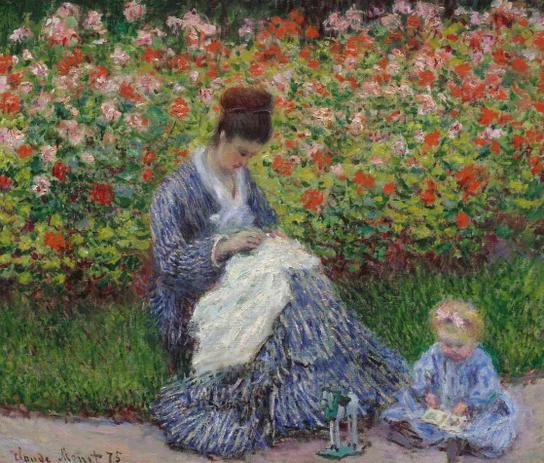 Camille Monet e Uma Criança - Claude Monet - Tela 60x70 Para Quadro - Santhatela é boa?