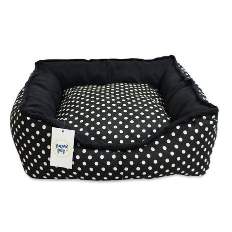 Caminha Cama Pet Dupla Face Grande 1m Poá Preto - Decore fácil shop Menor preço em Caminha Cama Pet Dupla Face Grande 1m Poá Preto - Decore fácil shop