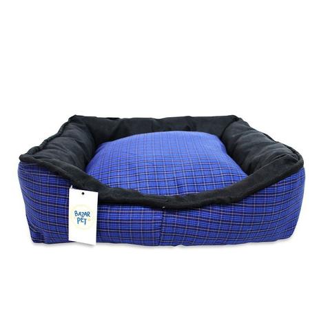 Caminha Cama Pet Dupla Face Grande 75cm Xadrez Azul - Decore fácil shop é boa?