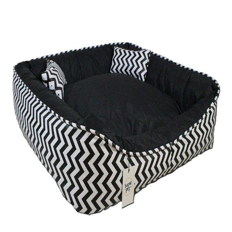 Caminha Cama Pet Dupla Face Pequeno 55cm Couro Chevron - Decore fácil shop Menor preço em Caminha Cama Pet Dupla Face Pequeno 55cm Couro Chevron - Decore fácil shop