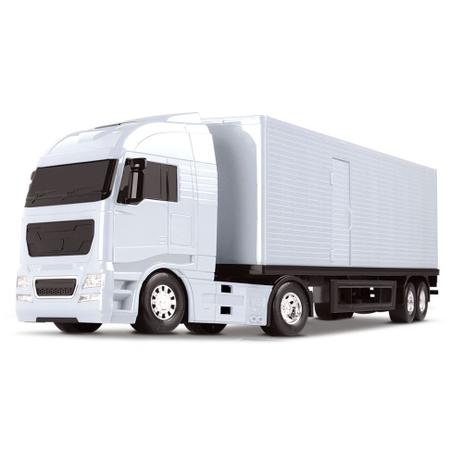 Caminhão Baú Roda Livre - Diamond Truck - Branco - Roma Jensen Menor preço em Caminhão Baú Roda Livre - Diamond Truck - Branco - Roma Jensen