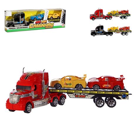 Caminhão Cegonha Com Carros Fricção - Art brink Menor preço em Caminhão Cegonha Com Carros Fricção - Art brink