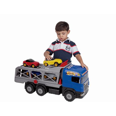 Caminhão de Brinquedo Super Cegonha Azul 5059 - Magic Toys Menor preço em Caminhão de Brinquedo Super Cegonha Azul 5059 - Magic Toys