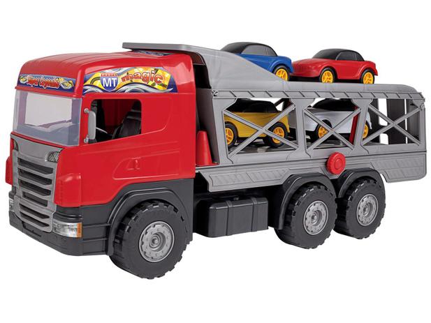 Caminhão de Brinquedo Super Cegonha Magic Toys - 5 Peças com Acessórios