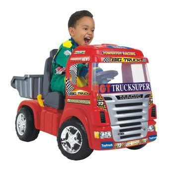 Caminhao Eletrico BIG TRUCK 6V 1900 Vermelho - Magic TOYS Menor preço em Caminhao Eletrico BIG TRUCK 6V 1900 Vermelho - Magic TOYS