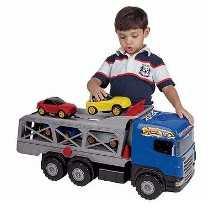 Caminhao Gigante Super Cegonha AZUL 5059 Magic TOYS Menor preço em Caminhao Gigante Super Cegonha AZUL 5059 Magic TOYS