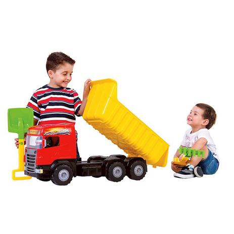 Caminhao Super Cacamba Vermelho 5050 Magic Toys Menor preço em Caminhao Super Cacamba Vermelho 5050 Magic Toys