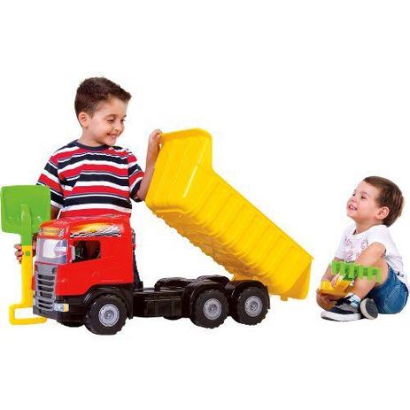 Caminhao Super Cacamba Vermelho Magic TOYS 5050 Menor preço em Caminhao Super Cacamba Vermelho Magic TOYS 5050