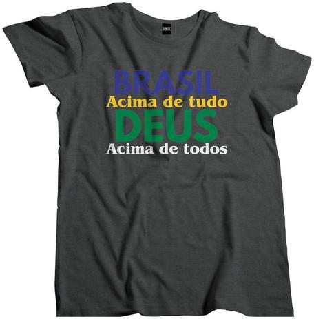 Camiseta Brasil Acima De Tudo Deus Acima De Todos Camisa Personalizada