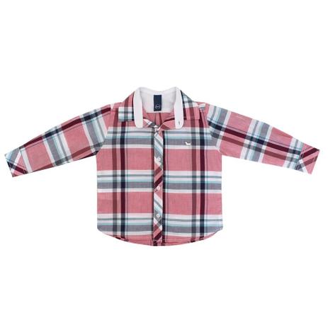 Camisa Bebê Masculino Xadrez - 1+1 Menor preço em Camisa Bebê Masculino Xadrez - 1+1