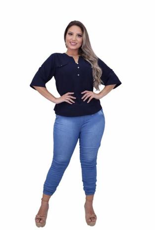 blusa de manga curta social