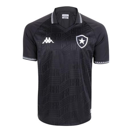 Camisa Botafogo 2021/2022 Preta Kappa Oficial II S/N Menor preço em Camisa Botafogo 2021/2022 Preta Kappa Oficial II S/N