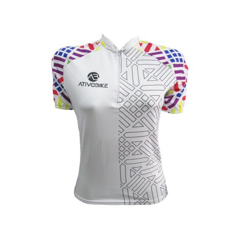 camisa ciclismo feminina branca