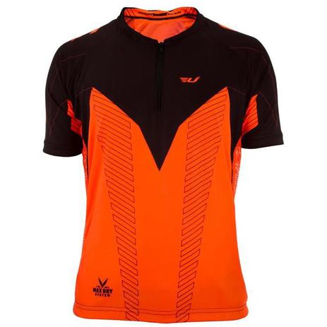 Menor preço em Camisa Ciclismo Ultra Bikes Max Dry Manga Curta Tam M Laranja/Preta