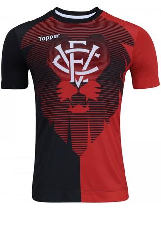 Camisa de Aquecimento Vitória 2017 Topper Vermelha Menor preço em Camisa de Aquecimento Vitória 2017 Topper Vermelha