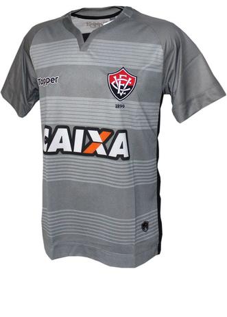 Camisa de Goleiro 3 Vitória 2017 Topper Cinza S/n Menor preço em Camisa de Goleiro 3 Vitória 2017 Topper Cinza S/n