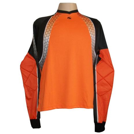Camisa de Goleiro Profissional modelo Paraí Tam G Nº 1 - Laranja/Preto - Kanxa Menor preço em Camisa de Goleiro Profissional modelo Paraí Tam G Nº 1 - Laranja/Preto - Kanxa