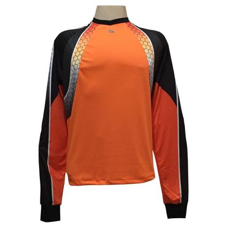 Camisa de Goleiro Profissional modelo Paraí Tam G Nº 12 - Laranja/Preto - Kanxa Menor preço em Camisa de Goleiro Profissional modelo Paraí Tam G Nº 12 - Laranja/Preto - Kanxa