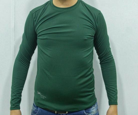 Camisa termica verde escuro Clearance