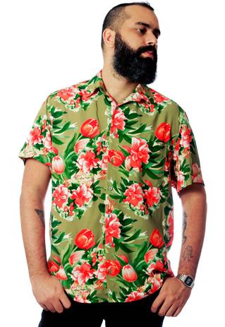camiseta floral verde